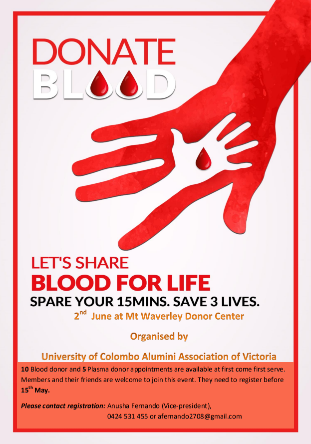 Blood donation flyer